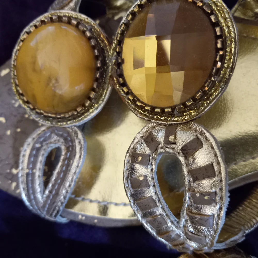 Elegant Women's Sandals with Gemstone Accents - Picture 4 of 6